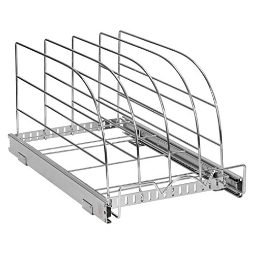 Pull Out Organizer for Bakeware, Cutting Board and Trays, 12.5”W x 21”D