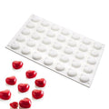 Mini 35 holes Heart Shape Silicone Mold For Candy Chocolate Cake Mould Baking DIY Ice Tray Food Safe Kitchen Accessiories (Lover Heart B_11.76x6.88x0.56 inch) - size: Lover Heart B_11.76 X 6.88 X 0.56 inch