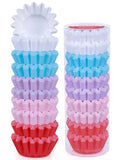Caperci Heavy Duty Mini Cupcake Liners Rainbow Bright Small Baking Cups - color: Multicolor