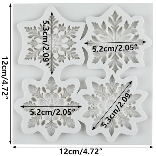 Christmas Snowflake Silicone Mold Winter Snow Fondant Mold - color: Style I
