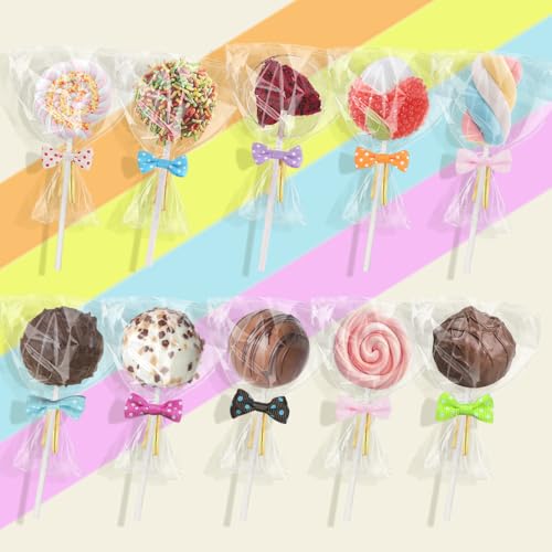 JEPELUS 300Pcs Cake Pop Sticks and Wrappers, Cake Pop Supplies for Party
