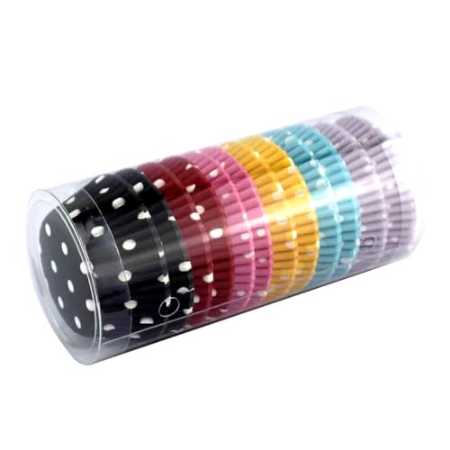 300 Pcs Rainbow Mini Polka Dots Cupcake Liners Paper Baking Cups