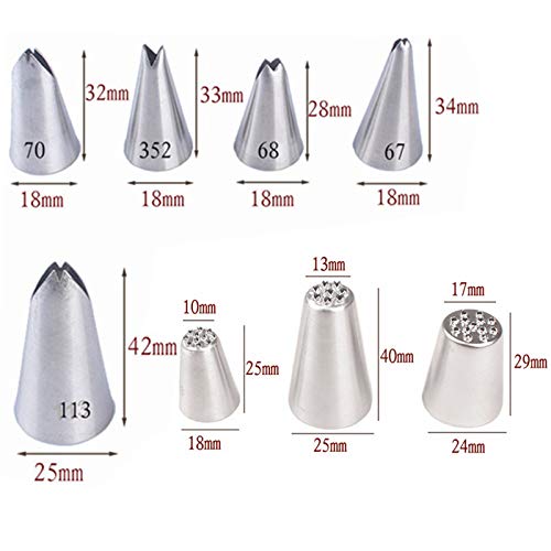 Symphony Wire Tips, Stainless Steel Icing Piping Nozzles For Pastry Fondant Tools (MIXED) - color: Mixed