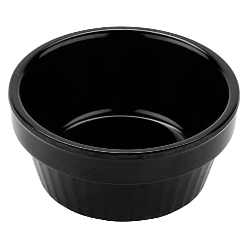 G.E.T. R-3-BK 3 oz. Ramekin, Melamine, Black (Pack of 12) - color: Black, size: 3 Ounce, style: Fluted