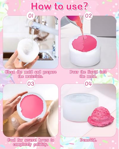 Ice Cream Ball Silicone Mold with Edge, Multi-Use Mold for Chocolate, Fondant, Soap, Candles & DIY Desserts, Perfect for Weddings, Birthdays & Parties - color: Ice cream scoop