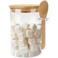 15 oz Glass Sugar Container, 1 Pack Coffee Container, Glass Jars with Lids
