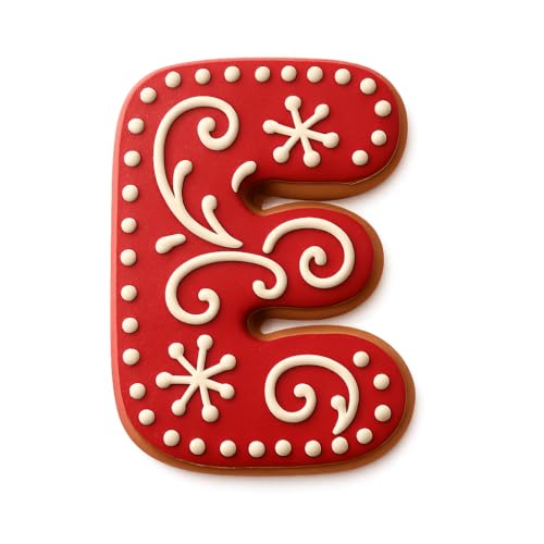 Bubble Style Letter 2" Curvy E Cookie Cutter & Stamp, Fondant & Clay - 1.4x2"