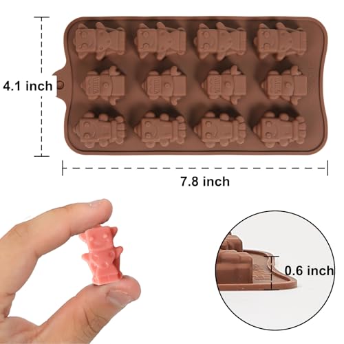 Chocolate Molds Silicone with 12 Cavity Robot Shaped, Mini Robot Molds for Homemade Chocolate/Candy/Gummy/Fondant, Food Grade Candy Mold with 12 Cavities Mini Robots for Fruit Snacks - color: Robot