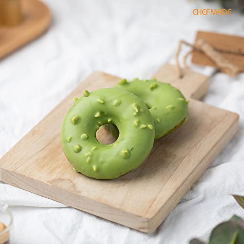 CHEFMADE Donut Pan, Nonstick 6 Cavity Jumbo Ring Doughnut Pan for Baking Cookies Bagel, Set of 2 (Black) - style: 6 Cavity Donut*2