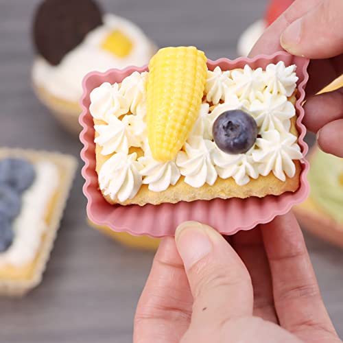 24Pack Silicone Muffin Baking Cups Cupcake Liners Lunch Box Bento Dividers - color: Orange Series, size: Regular Size