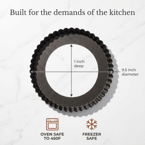 MATFER BOURGEAT 332225 Exopan Fluted Pie Pan with Removable Bottom