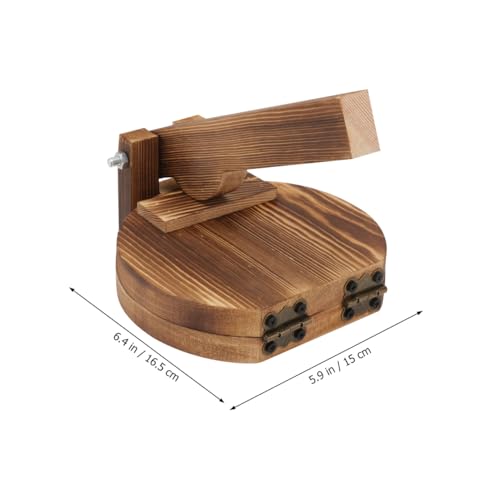 VOSAREA Wooden Dumpling Dough Presser Food Grade Dough Pressing Tool with Handle for Dumpling Wrappers Pastry Biscuits Easy Kitchen Use for Home Cooking