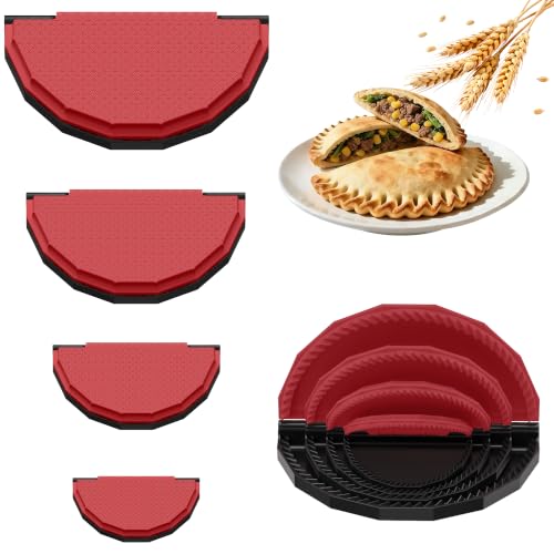 Tortilla Sealer Crimper Maker - for 10"+8"+6"+4" Flour Tortillas - color: Black Red