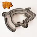 Pig Cookie Cutter Set 5 Sizes, Large to Tiny Mexican Gingerbread