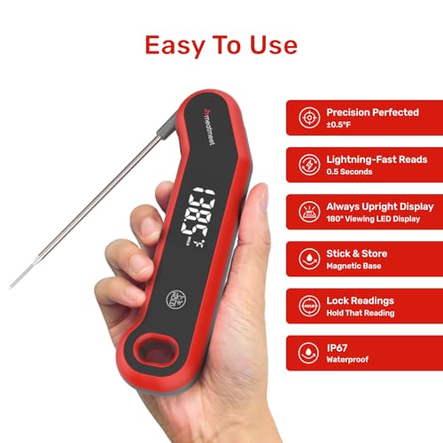 0.5 Sec Instant Read Meat Thermometer Digital, ±0.5℉ Accuracy