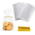 WIKDAY Clear Cellophane Cookie Bags with Twist Ties, 4x6 Inches, 200 Pack - size: 1 Count (Pack of 200)