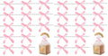 200 Pack Pink Bows Mini Satin Ribbon Twist Tie Bows for DIY Gift Wrap Decoration, Package Decorating Ribbon Bow, Bowknot for Treat Bags, Gift Bags - size: 100 Count (Pack of 2)