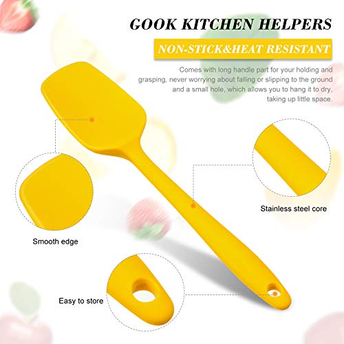 Patelai 7 Pcs Small Silicone Spoonula Spatula, 8.2 Inch Non Stick