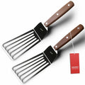Fish Spatula Turner, Stainless Steel Slotted Spatulas Set, Offset 4"x8" - size: Offset 4"x8"