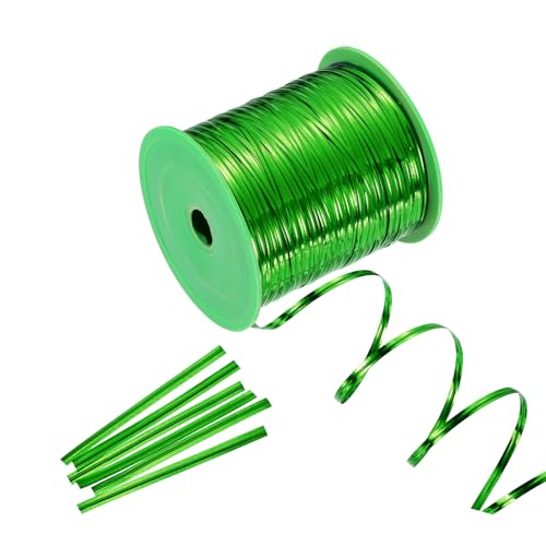 Metal Twist Ties, Metallic Twist Ties Roll Bread Twisty 350 Yard - color: Green