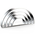Half Circle Semicircle Cookie Cutter Set Large - 5 Inch, 4 Inch, 3 Inch, 2 Inch - Watermelon Frame Plaque Cookie Cutters Shapes Molds - Stainless Steel - color: Semicircle