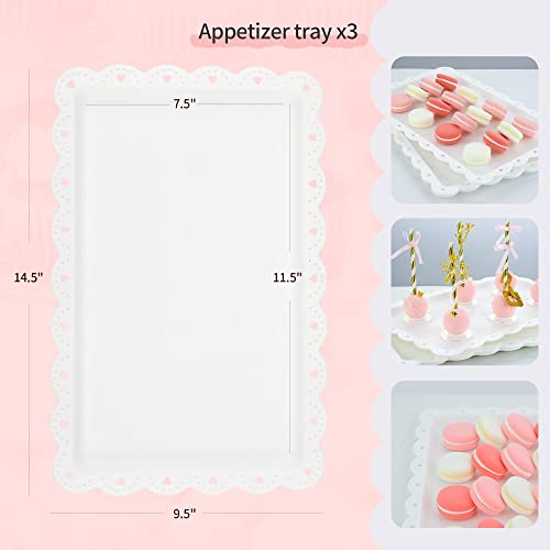 NWK 5-Piece Cupcake Stand & Appetizer Trays Set (White) - color: White