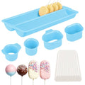 Antner Cake Pop Mold Set with Double Tray, Cake Pop Cutter, Lollipop Sticks - color: Blue (B)