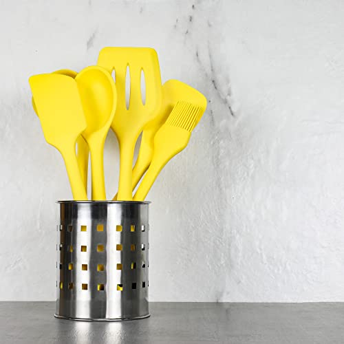 Chef Craft Premium Silicone Spoon Spatula, 11.5 inch, Yellow - color: Yellow