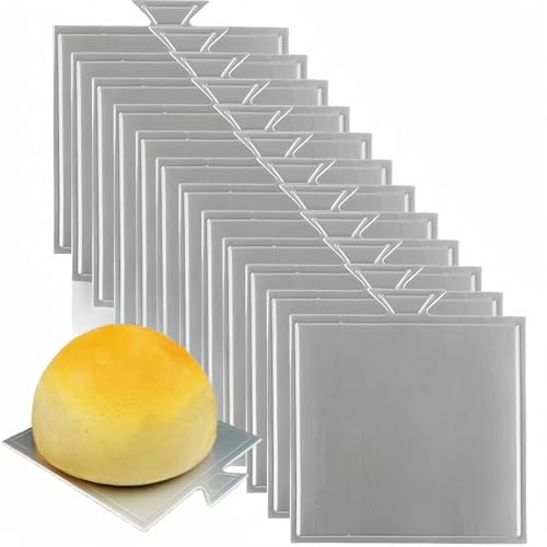 100 Pcs Mini Cake Boards for Baking Dessert,9 * 8.4 cm(Silver) - color: Silver-100pcs