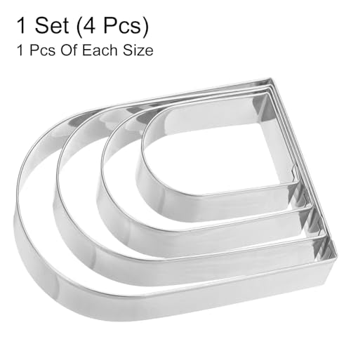 HARFINGTON Arched Cookie Cutter Set Stainless Steel Geometric Biscuit - style: Arched