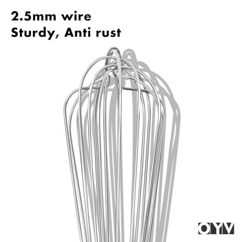 OYV 18/10 Stainless Steel Large Whisk, 17-Inch Heavy-Duty Kitchen Whisk - size: 17 inch silver