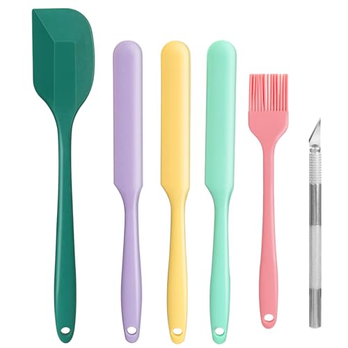 6 PCS Silicone Spurtle Spatula Set for sourdough starter Baking Cooking