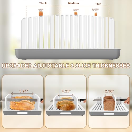 13″Adjustable Width and Thicknesses Bread Slicer for Sourdough rounds - style: Wide Adjustable Bread Slicer
