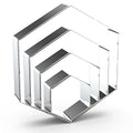 Hexagon Cookie Cutter Set Large - 5 Inch, 4 Inch, 3 Inch, 2 Inch - Honeycomb Geometric Frame Plaque Cookie Cutters Shapes Molds - Stainless Steel - color: Hexagon