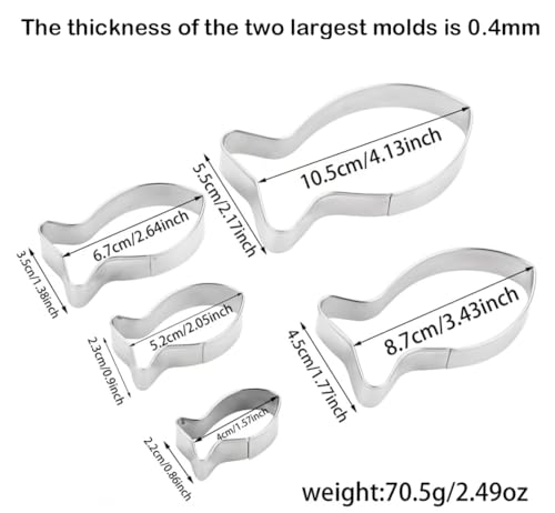 MrCookie Goldfish/Fish Cookie Cutters,Thickened Stainless Steel. - color: Goldfish/Fish