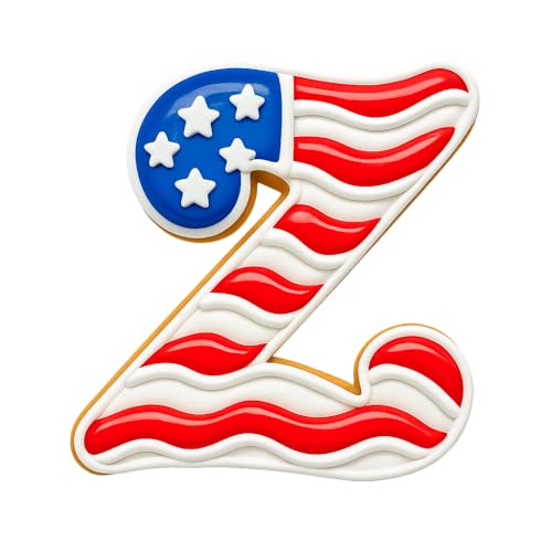 Mighty Gadget Fancy Cursive Letter A to Z Cookie Cutter - 4" Tall Alphabet Baking Mold (Random Color) (Z) - color: Z