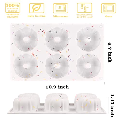HUAKENER 3 Pcs Mini Fluted Cake Pan, 6-Cavity Fluted Tube Cake Pan - color: Fluted Tube Pan C - 3 Pack