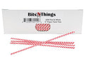 5 Inch Red & White Striped Twist Ties - 2000 Count | Paper Coated Wire Bag Ties | Bread Bags, Bakery, Candy, Coffee & Food Packaging | Dispenser Box | Bits N Things - color: Red & White Stripped, size: 5 Inch - 2000 Count
