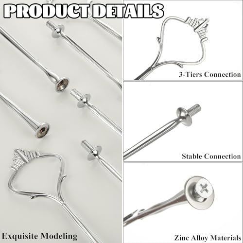 QTLCOHD 15 Set 3 Tiered Tray Hardware Kit, Zinc-Alloy Heavy Duty