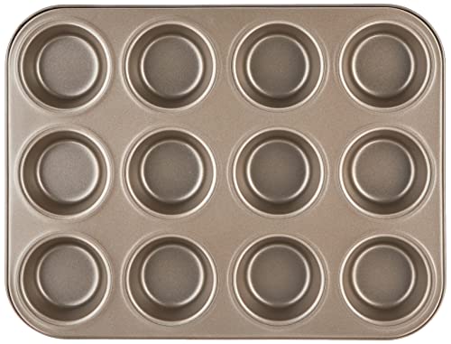 Cuisinart Chef's Classic Nonstick Bakeware 12-Cup Muffin Pan, Champagne - size: 1 Count, style: Muffin Pan