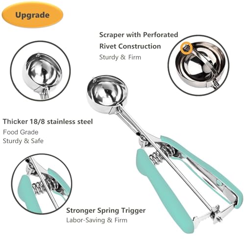 #24 Cookie Scoop, Ice Cream Scoop, 2.5Tbsp/42ml/1.4oz Cookie Dough Scoop - color: Mint, size: #24/2.5 Tbsp
