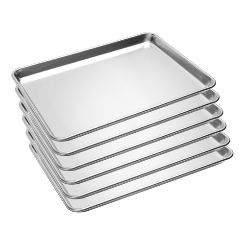 Aluminum Baking Sheet Pans, Half Size 18"x13", 6 Pack - size: Standard 18"×13" (Half Size 6 Pack)