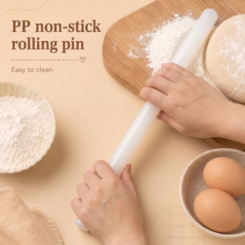 13 Inch X 0.98 Inch PP Non-stick Fondant Clay Rolling Pin