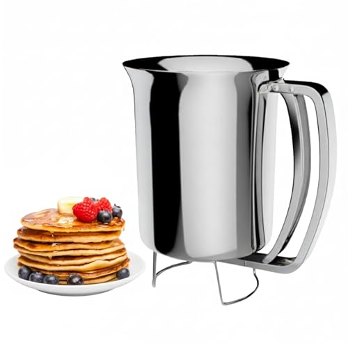 Classic Cuisine Pancake Batter Dispenser, Stainless Steel, 3-Cups