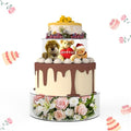 8 12 Inch Round Acrylic Cake Stand 2 Pack Clear Display Riser - size: Round8" & 12"