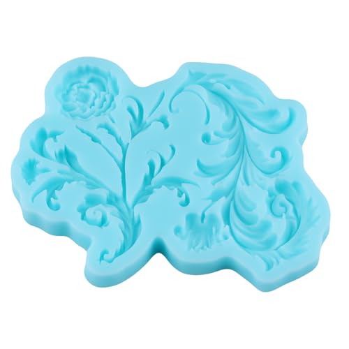 Baroque Flower Fondant Molds Baroque Scroll Flower Silicone Mold - color: Style G