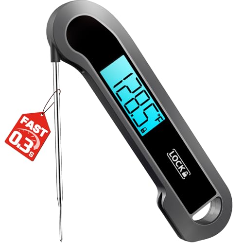0.3 Sec Instant Read Meat Thermometer Digital for Cooking, Grey - color: Matte Grey