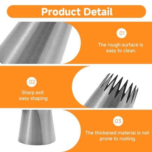 5 Pcs Large Piping Tips Set with Coupler - color: F02/F06/9FT/R22L
