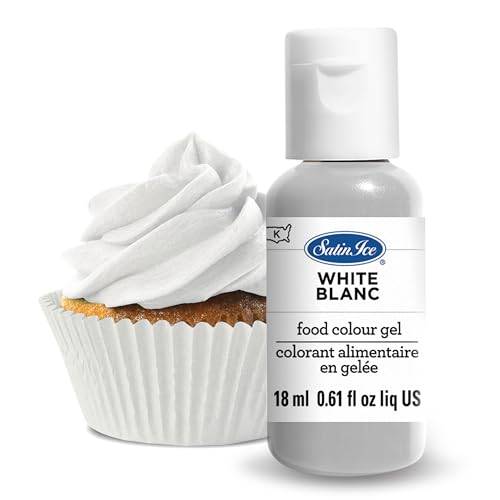 Satin Ice Food Color Liquid Gel, 0.61 fl oz Bottle, White - color: White