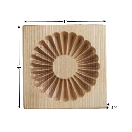 1Pack Wooden Cookie Biscuit Mold Baking Embossed Biscuit Stamp